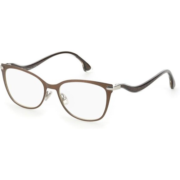 Jimmy Choo JC256 12R MATTE BROWN SILVER 51/17/145 WOMAN - Picture 1 of 2
